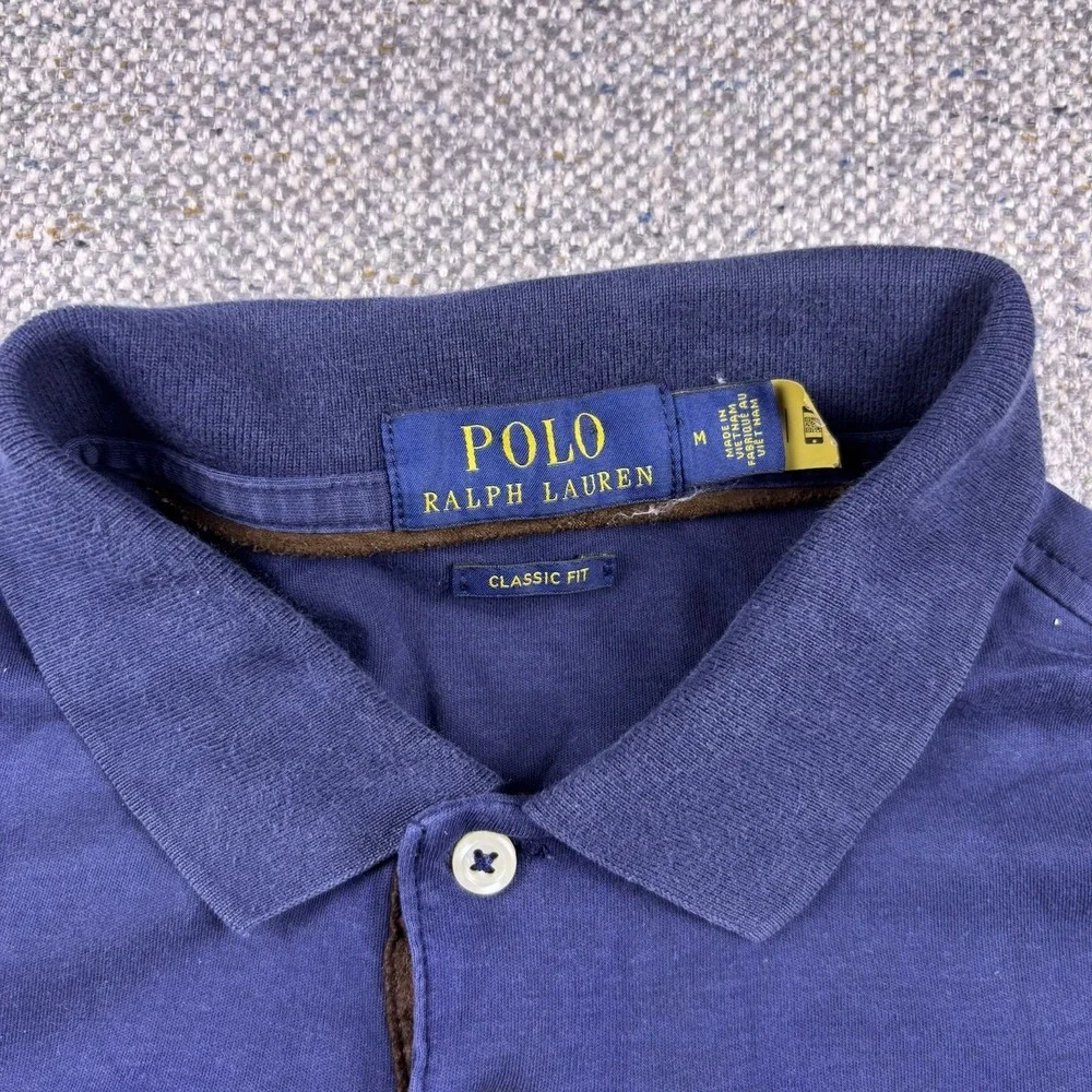 Polo Ralph Lauren Men's Classic Fit Interlock Soft Long Sleeve Navy Polo Sz M